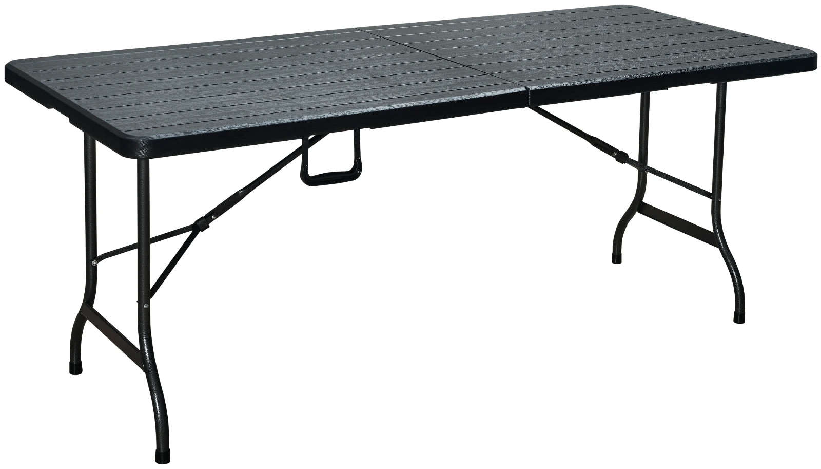 ERRO Vouwtafel 180cm zwart - houtlook
