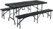 ERRO Vouwtafel 180cm zwart - houtlook
