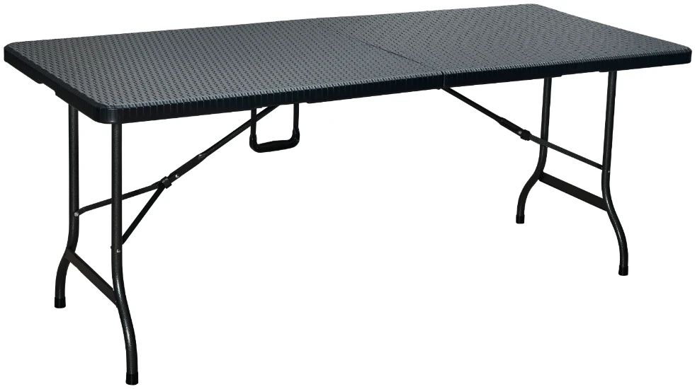 ERRO Vouwtafel 180cm zwart - wickerlook