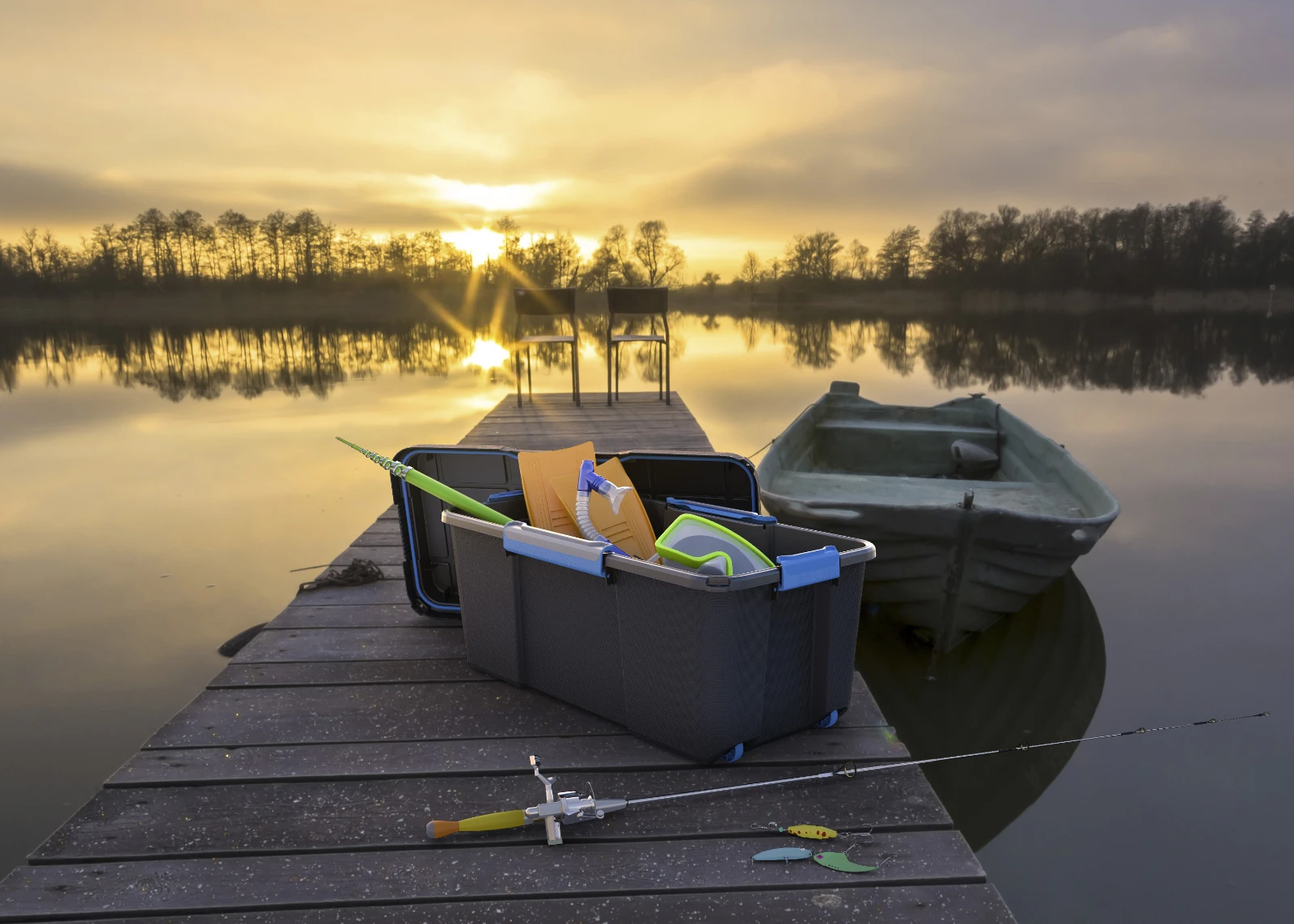 Kis Scuba Opbergbox - waterdicht - 80L - zwart