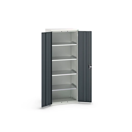 bott Verso systeemkast 800x550x2000mm 4 legborden 2 deuren RAL 7035