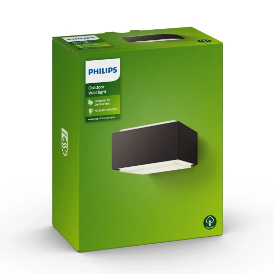 Philips Buitenwandlamp Hedgehog 1x42W antraciet