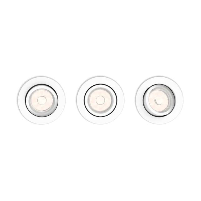 Philips LED-inbouwspot Donegal rond  5.5W wit (3 stuks)