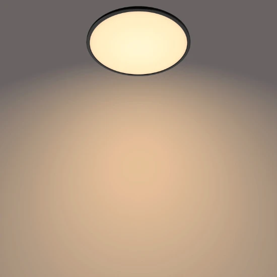 Philips LED-plafondlamp Superslim CL550 15W 2700K O250 mm zwart