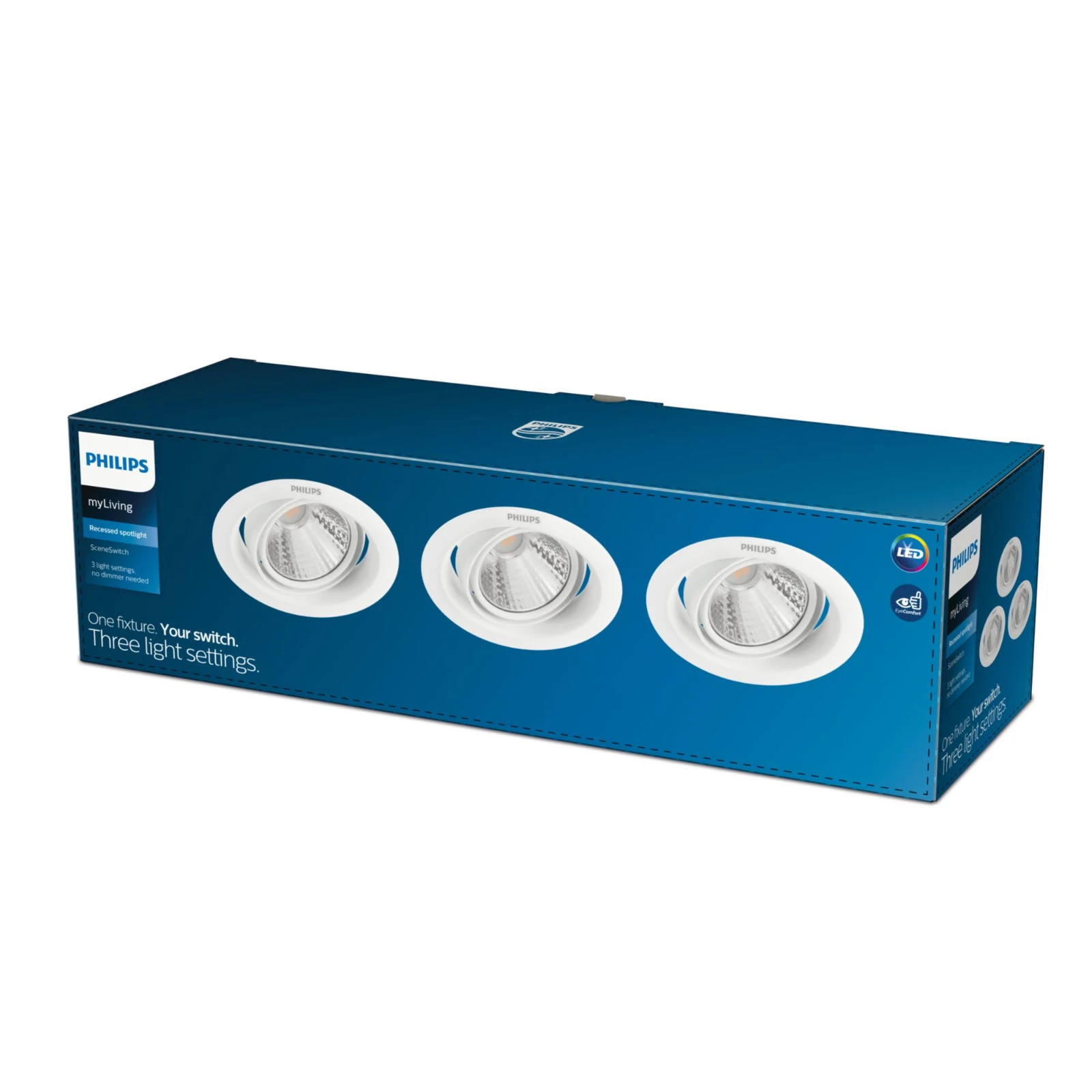 Philips LED-inbouwspot Pomeron 5W wit (3 stuks)