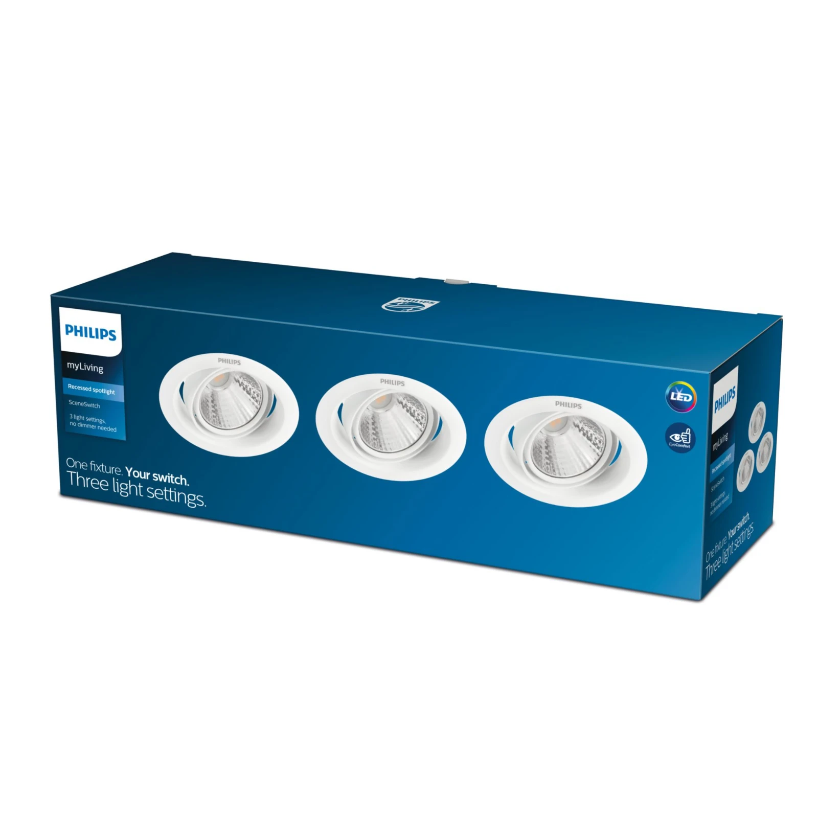 Philips Inbouwspot Pomeron 7W wit (3 stuks)