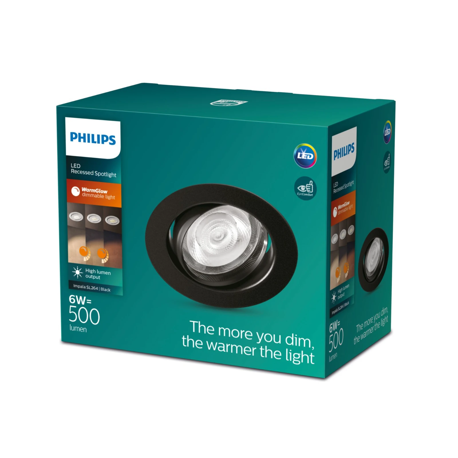 Philips LED-inbouwspot Impala SL264 6W zwart