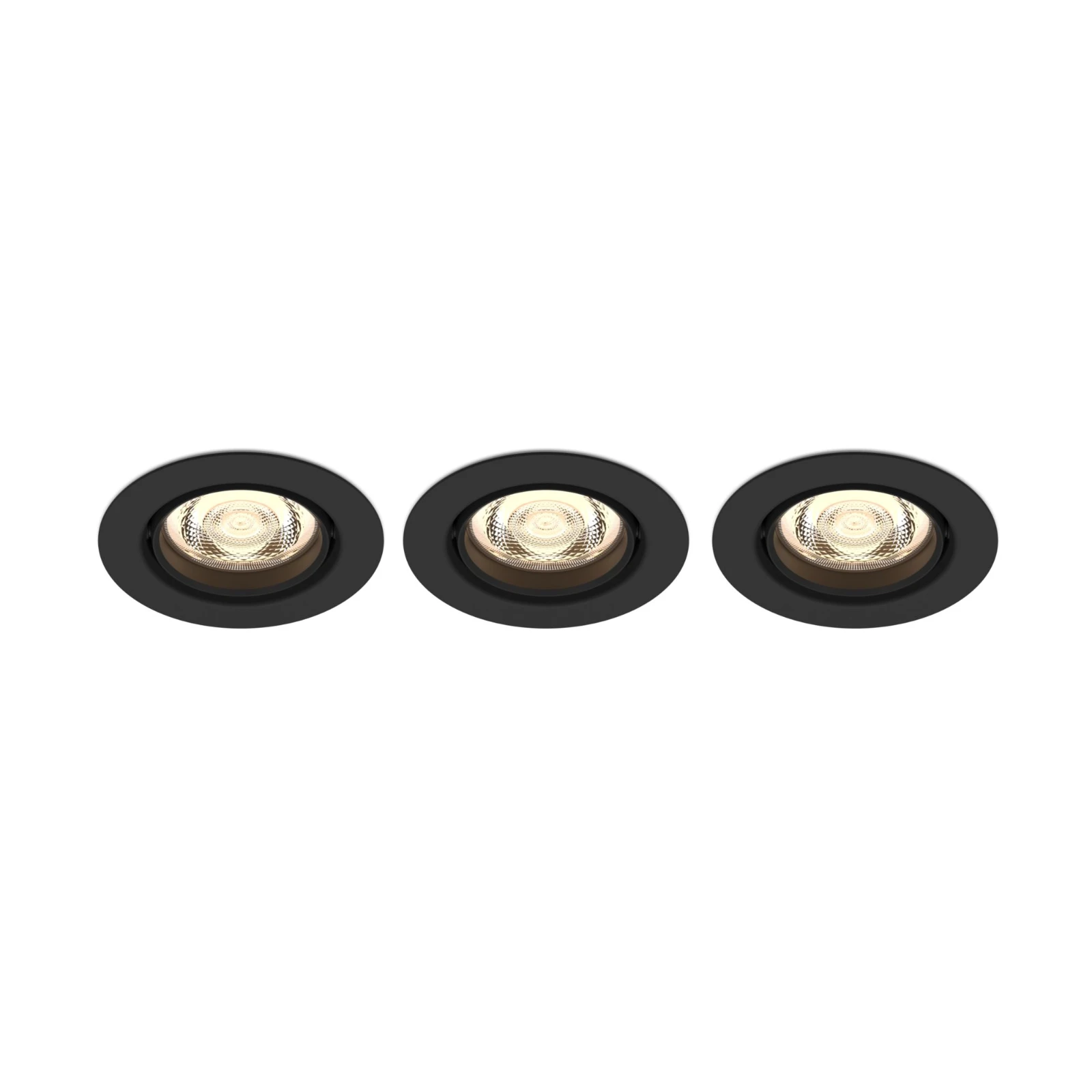 Philips LED-inbouwspot Impala SL264 6W zwart (3 stuks)