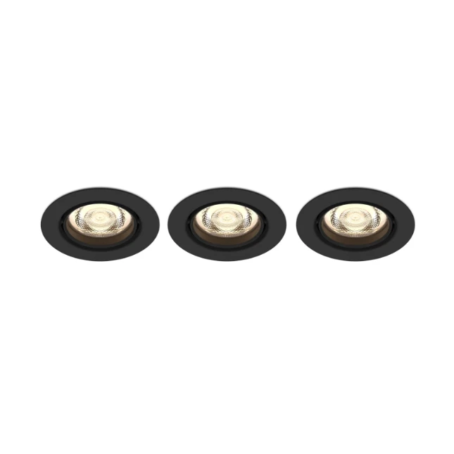 Philips LED-inbouwspot Impala SL264 6W zwart (3 stuks)