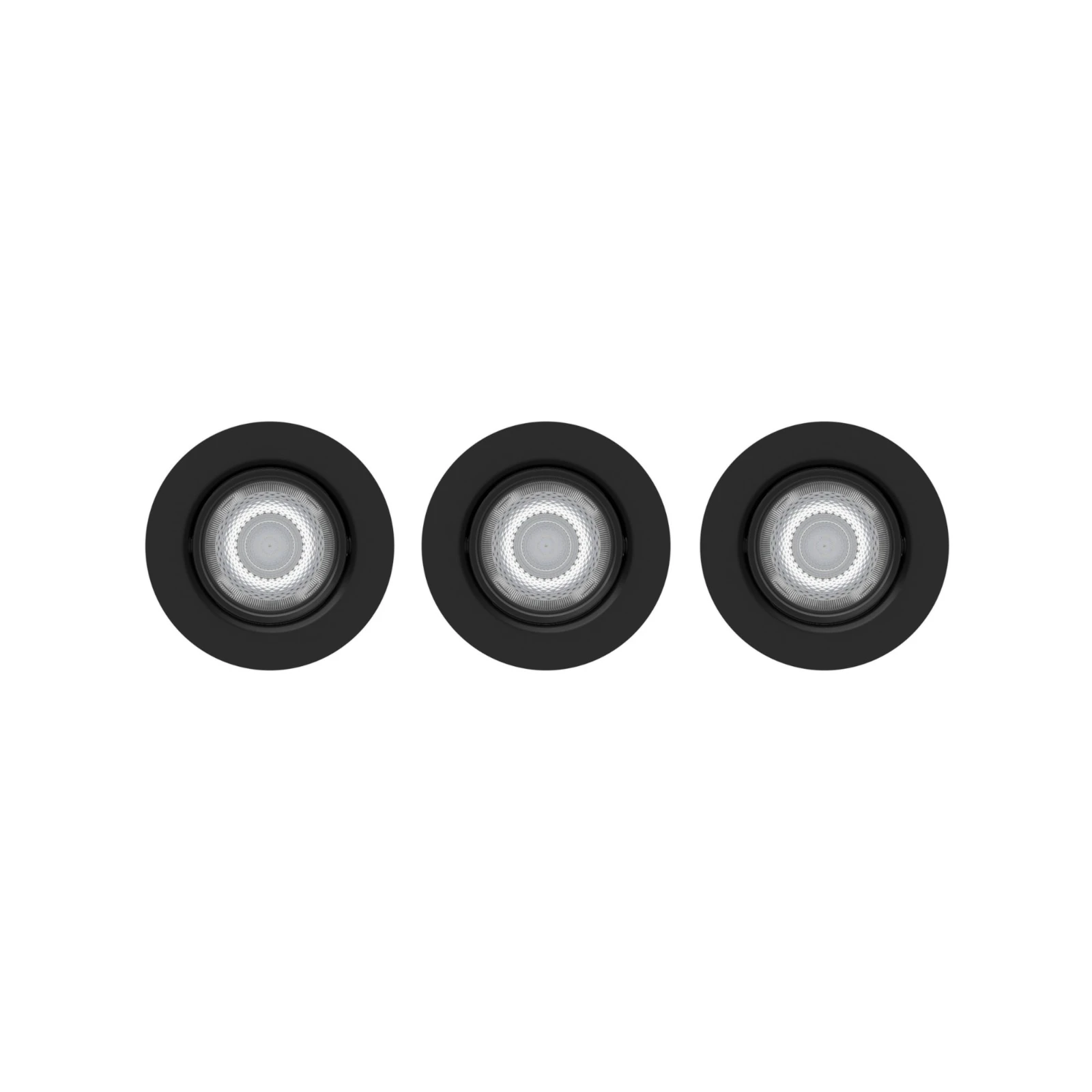 Philips LED-inbouwspot Impala SL264 6W zwart (3 stuks)