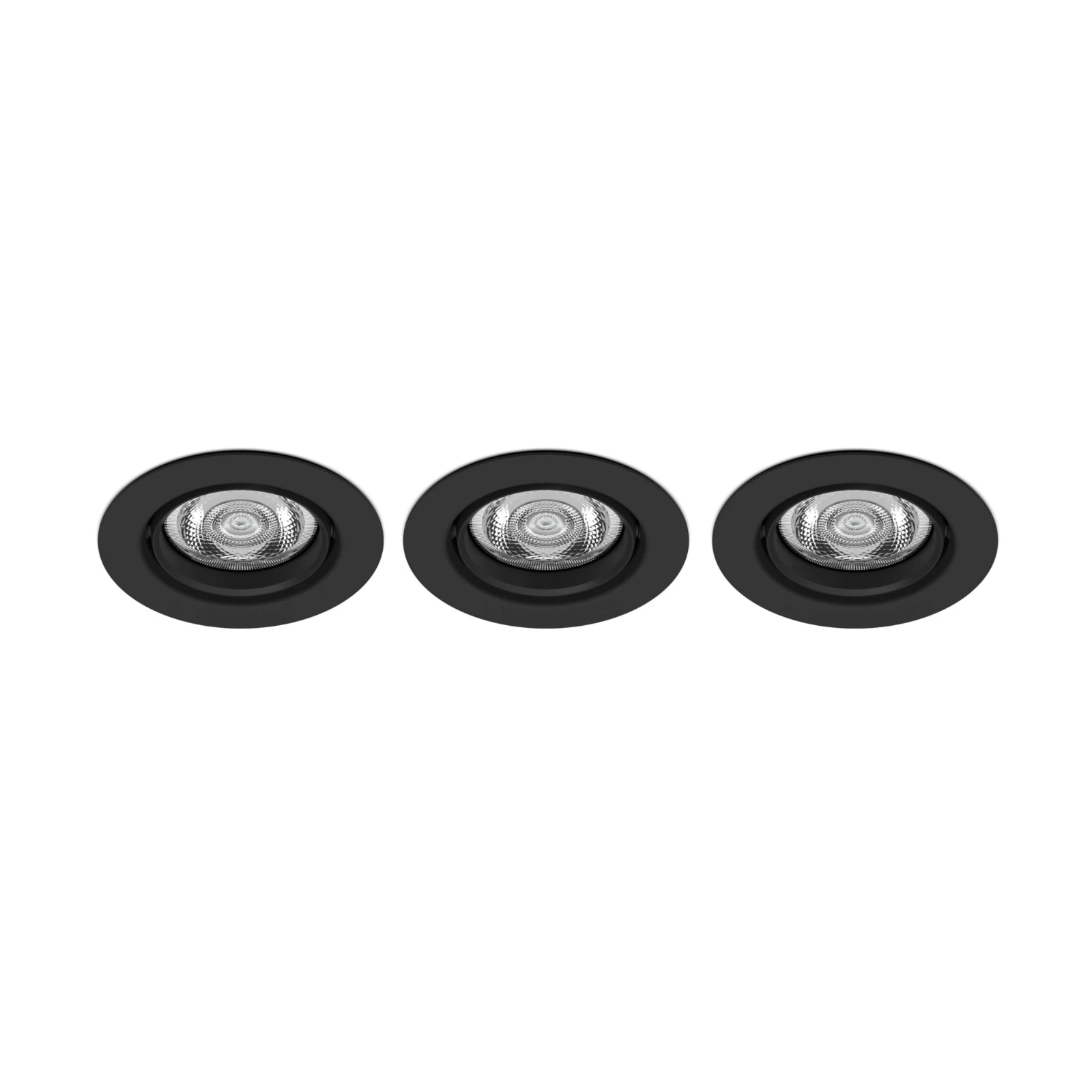 Philips LED-inbouwspot Impala SL264 6W zwart (3 stuks)