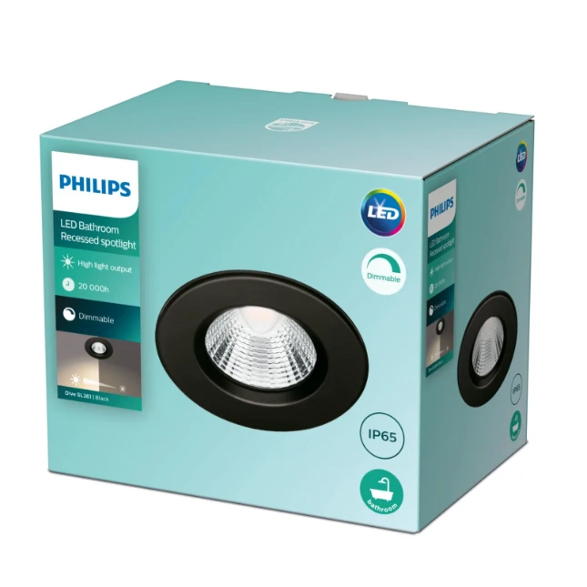 Philips Inbouwspot Dive SL261 5.5W IP65R  zwart