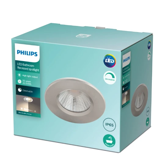 Philips Inbouwspot Dive SL261 5.5W IP65R nikkel