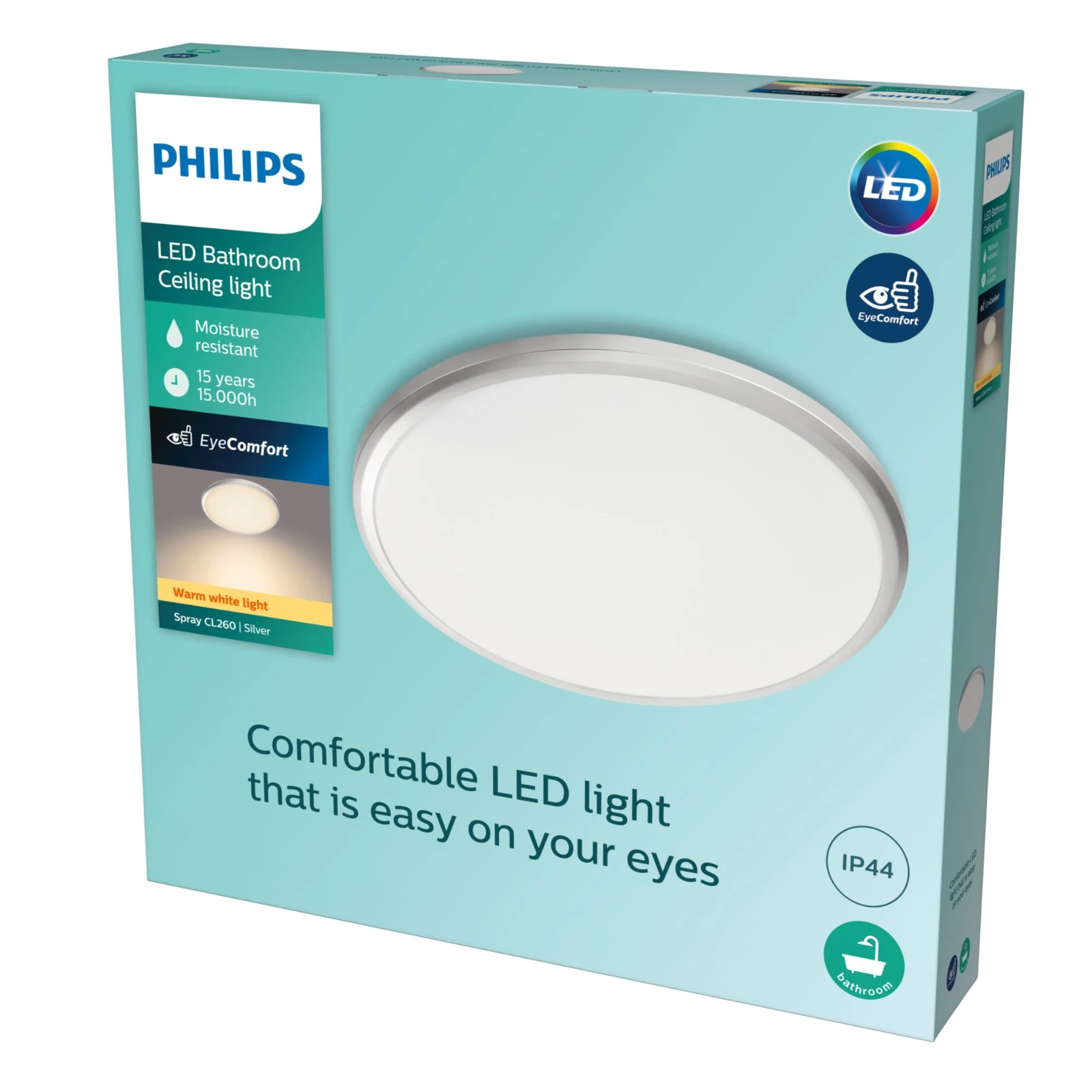 Philips LED-Plafondlamp Spray CL260 17W 27K S HV IP44 O 347 mm