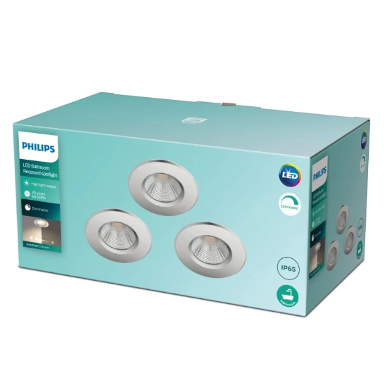 Philips LED-inbouwspot Dive SL261 5,5W IP65R chroom (3 stuks)