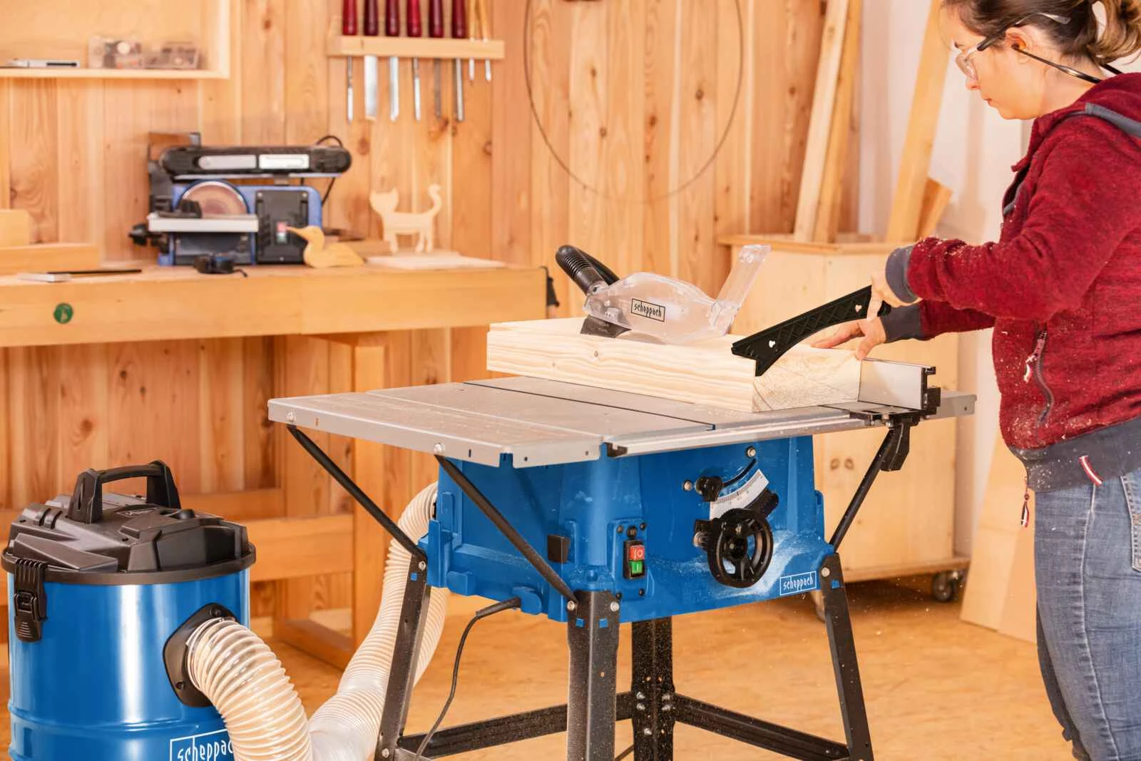 Scheppach Zaagtafel HS100S - 2000W - O250mm - Incl. onderstel en 2 zaagbladen