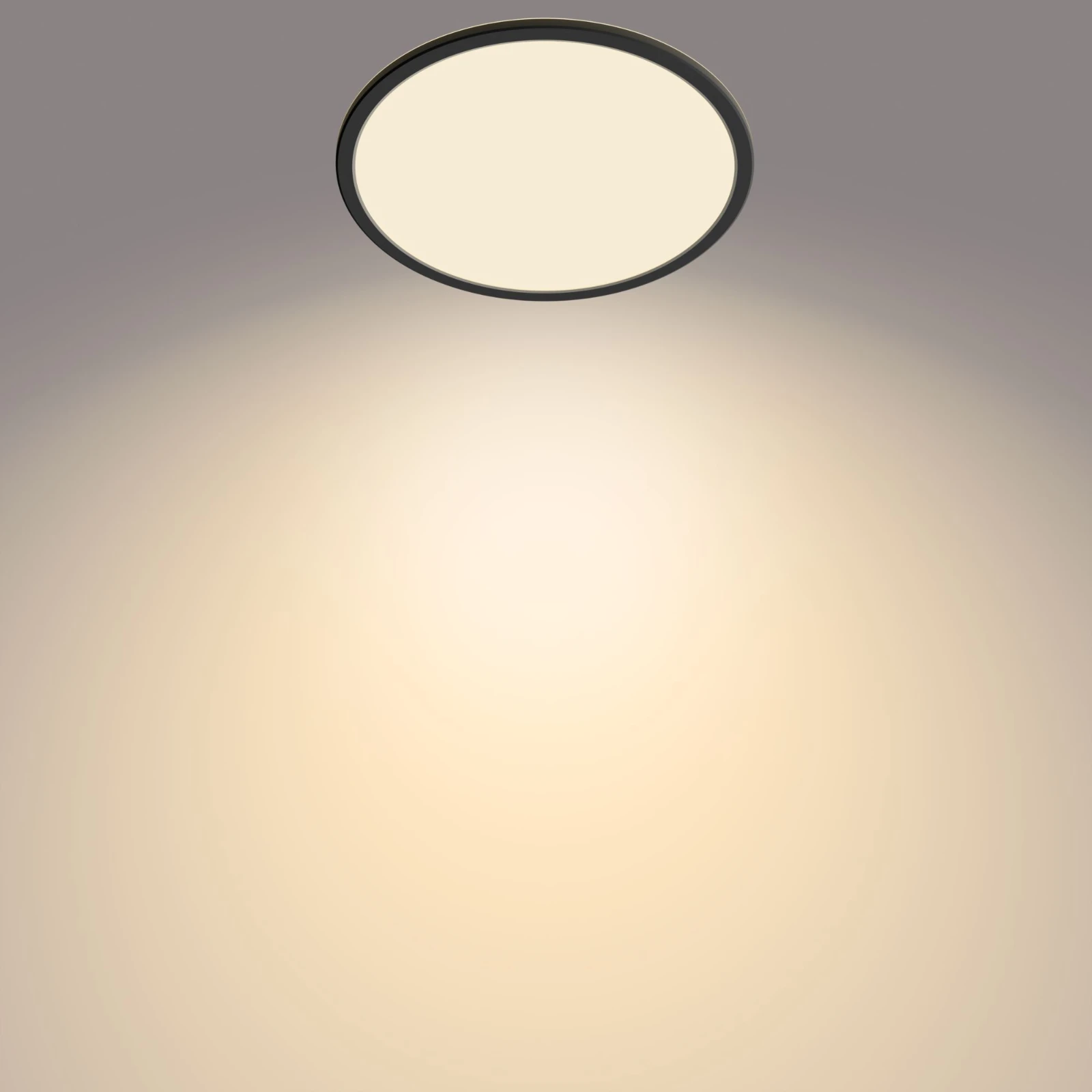 Philips LED-plafondlamp Superslim CL550 18W 2700K O300 mm zwart