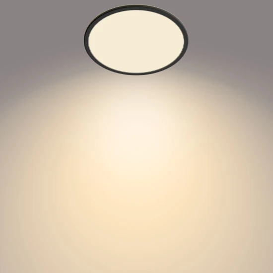 Philips LED-plafondlamp Superslim CL550 18W 2700K O300 mm zwart