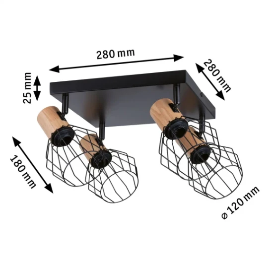 Paulmann Spotlight Lanka  E14 230V zwart