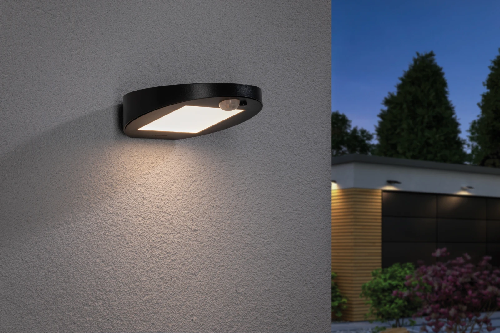 Paulmann Outdoor Solar Buitenwandlamp Ryse IP44 met bewegingsmelder