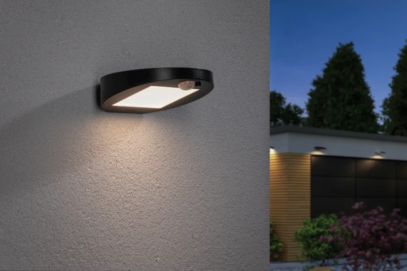 Paulmann Outdoor Solar Buitenwandlamp Ryse IP44 met bewegingsmelder