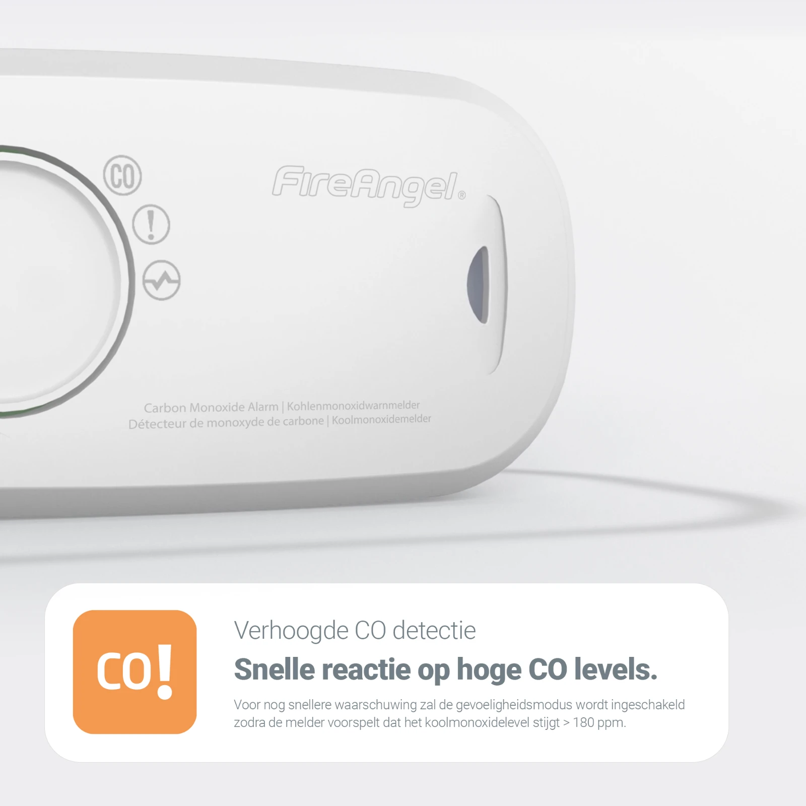 FireAngel Koolmonoxidemelder op AA-batterij
