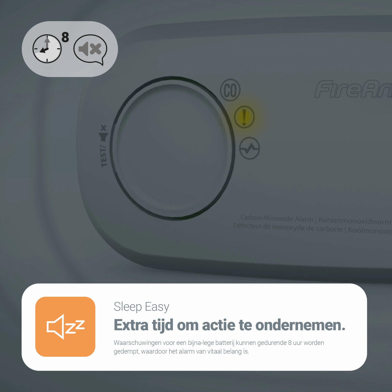 FireAngel Koolmonoxidemelder op AA-batterij