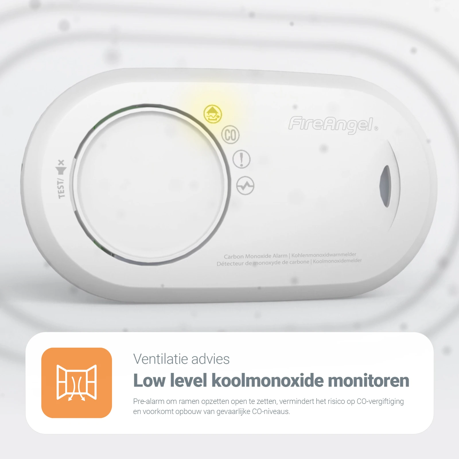 FireAngel Koolmonoxidemelder met 10-jarige batterij
