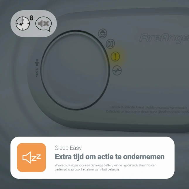 FireAngel Koolmonoxidemelder met 10-jarige batterij