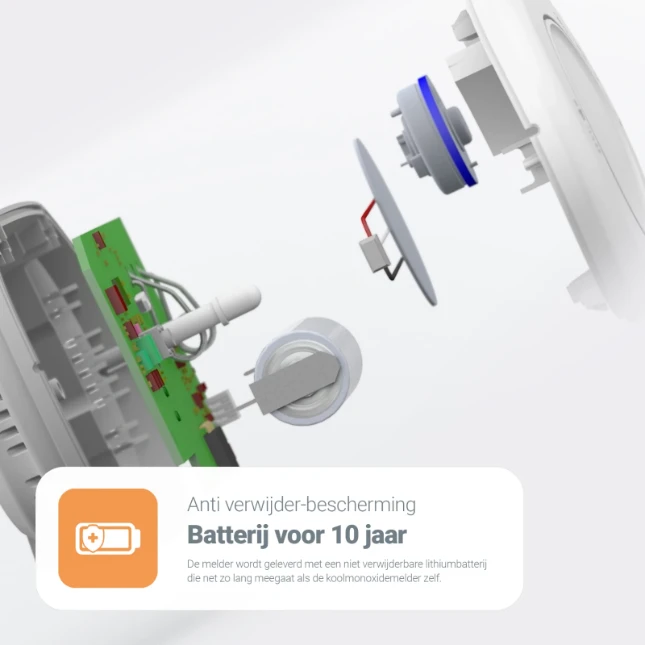 FireAngel Koolmonoxidemelder met 10-jarige batterij