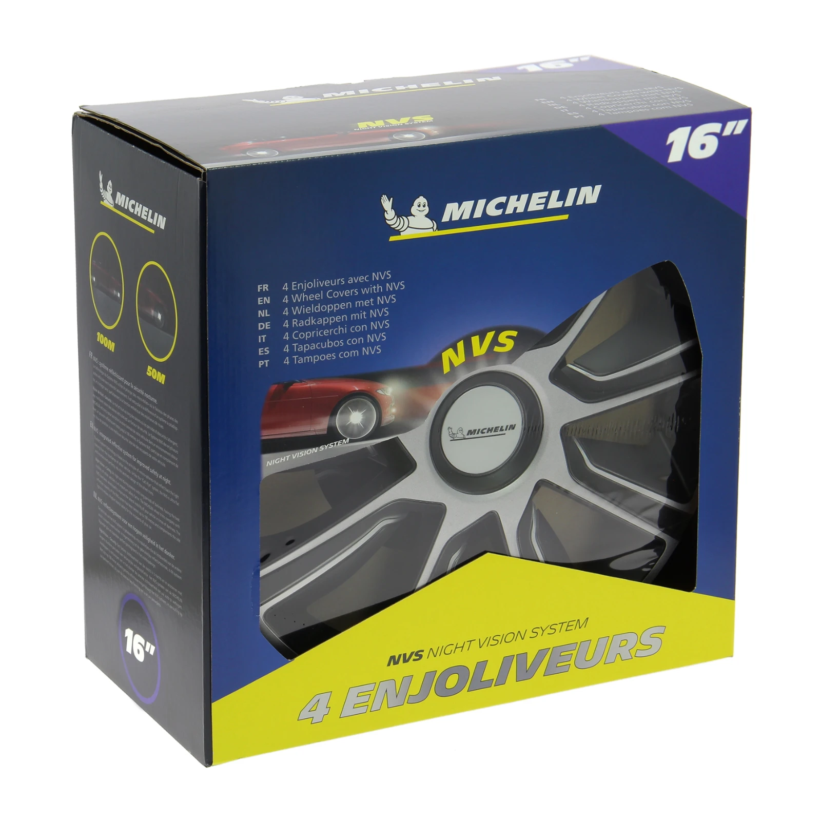 Michelin Wieldoppen 16 inch - zilver/zwart - 4 st