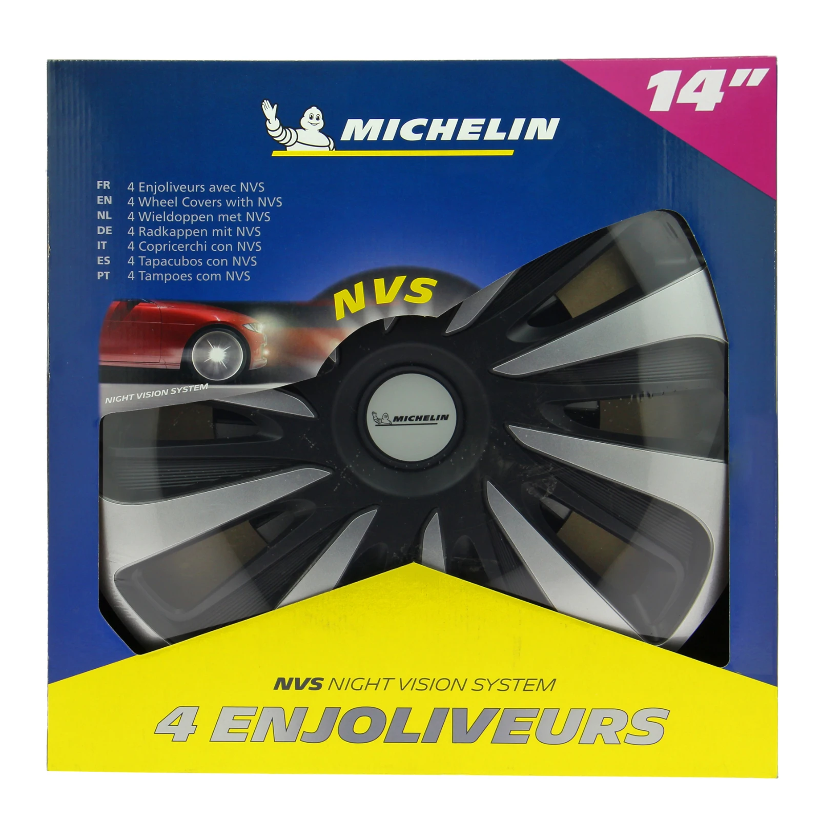 Michelin Wieldoppen 14 inch - zilver/zwart - nvs