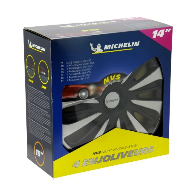 Michelin Wieldoppen 14 inch - zilver/zwart - nvs