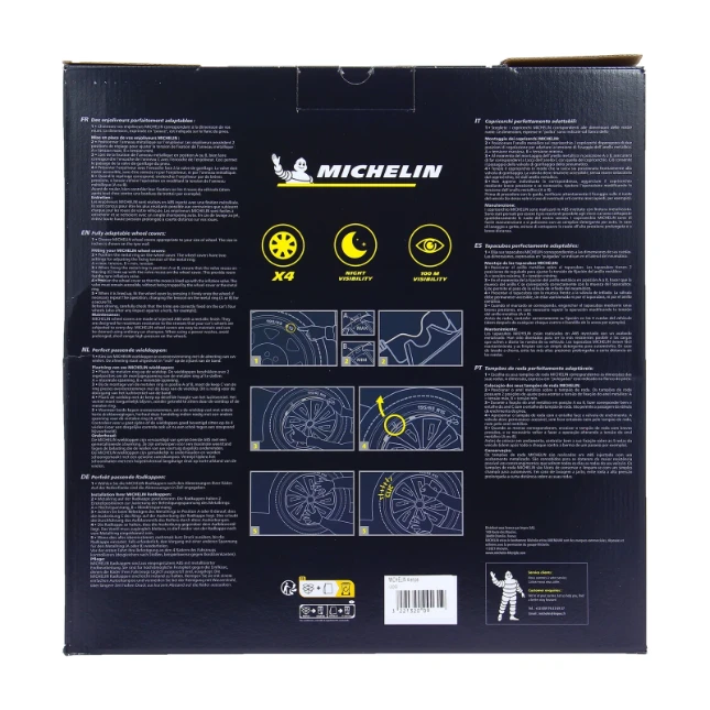 Michelin Wieldoppen 15 inch - zilver/zwart - nvs