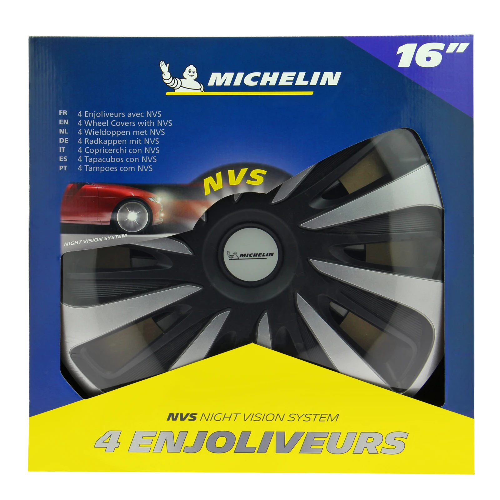 Michelin Wieldoppen 16 inch - zilver/zwart - nvs