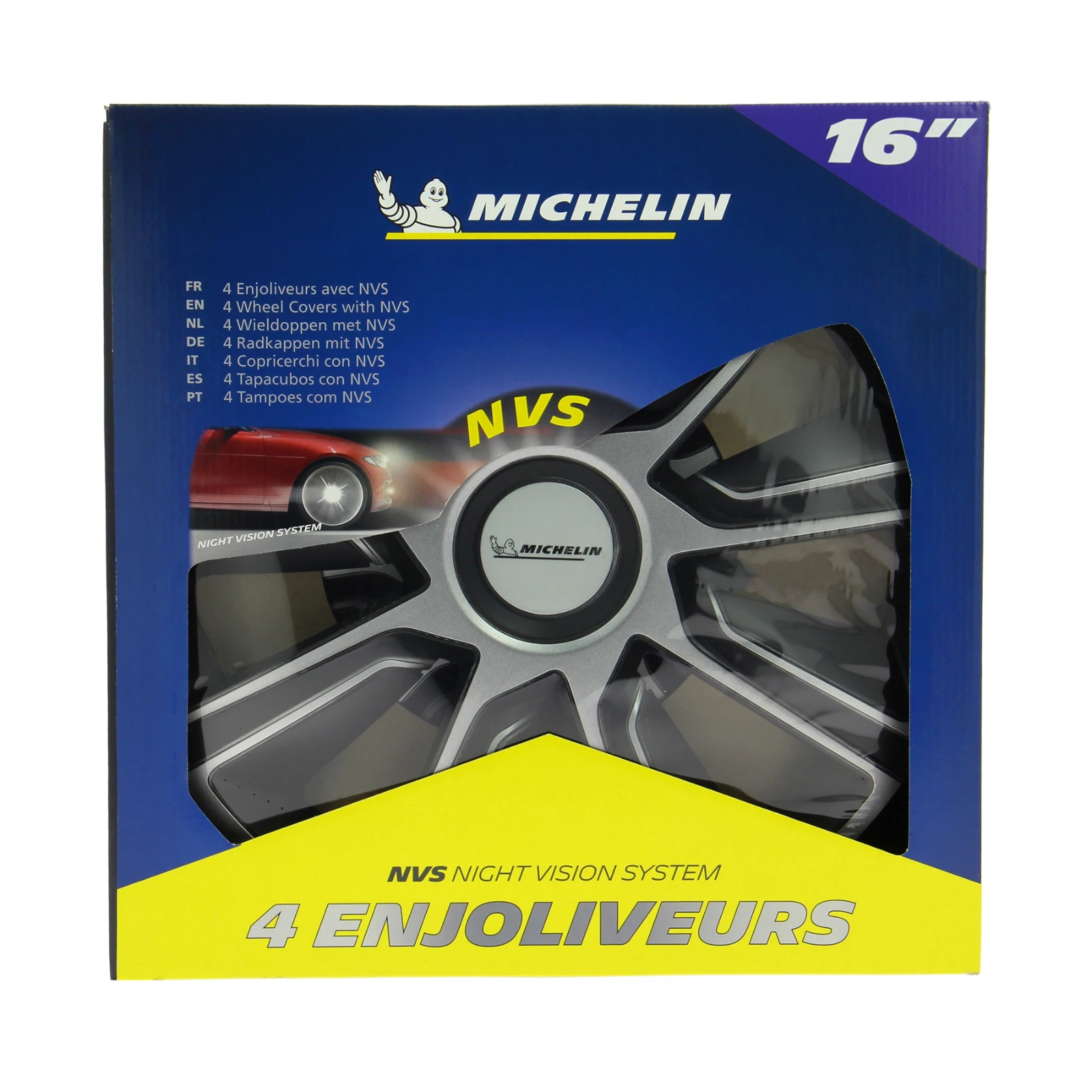 Michelin Wieldoppen 16 inch - zilver/zwart - 4 st
