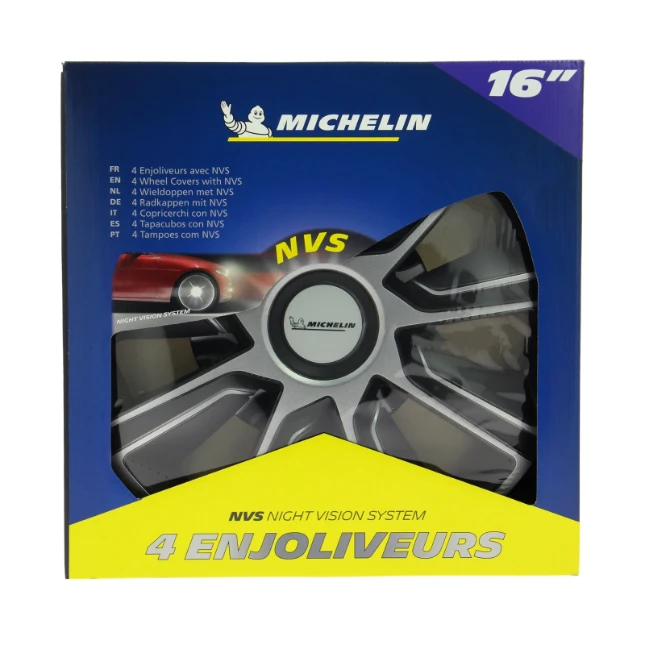 Michelin Wieldoppen 16 inch - zilver/zwart - 4 st