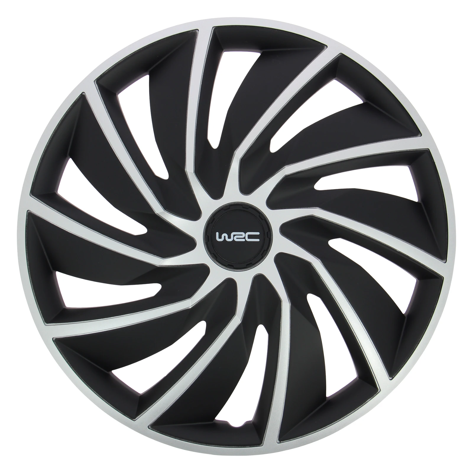 WRC Wieldoppen 15 inch - zilver/zwart - 4st