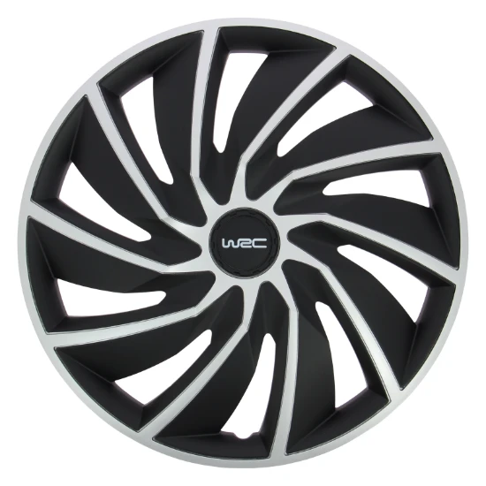 WRC Wieldoppen 15 inch - zilver/zwart - 4st