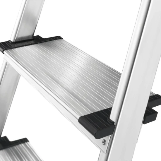 Hailo Huishoudtrap L80 aluminium - 4 treden