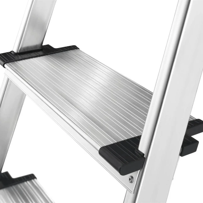 Hailo Huishoudtrap L80 aluminium - 4 treden