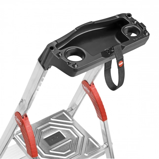 Hailo Huishoudtrap L80 aluminium - 4 treden