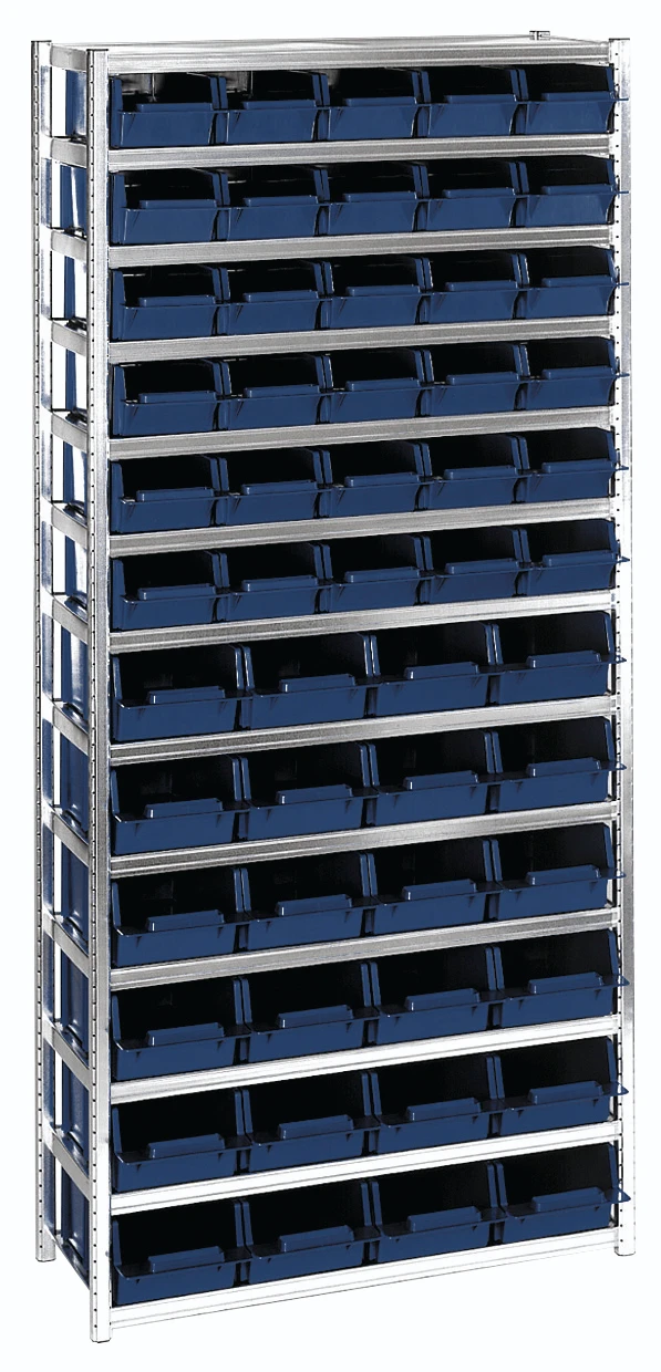 Raaco Aluminium Rek inclusief 54 bakken (mix)