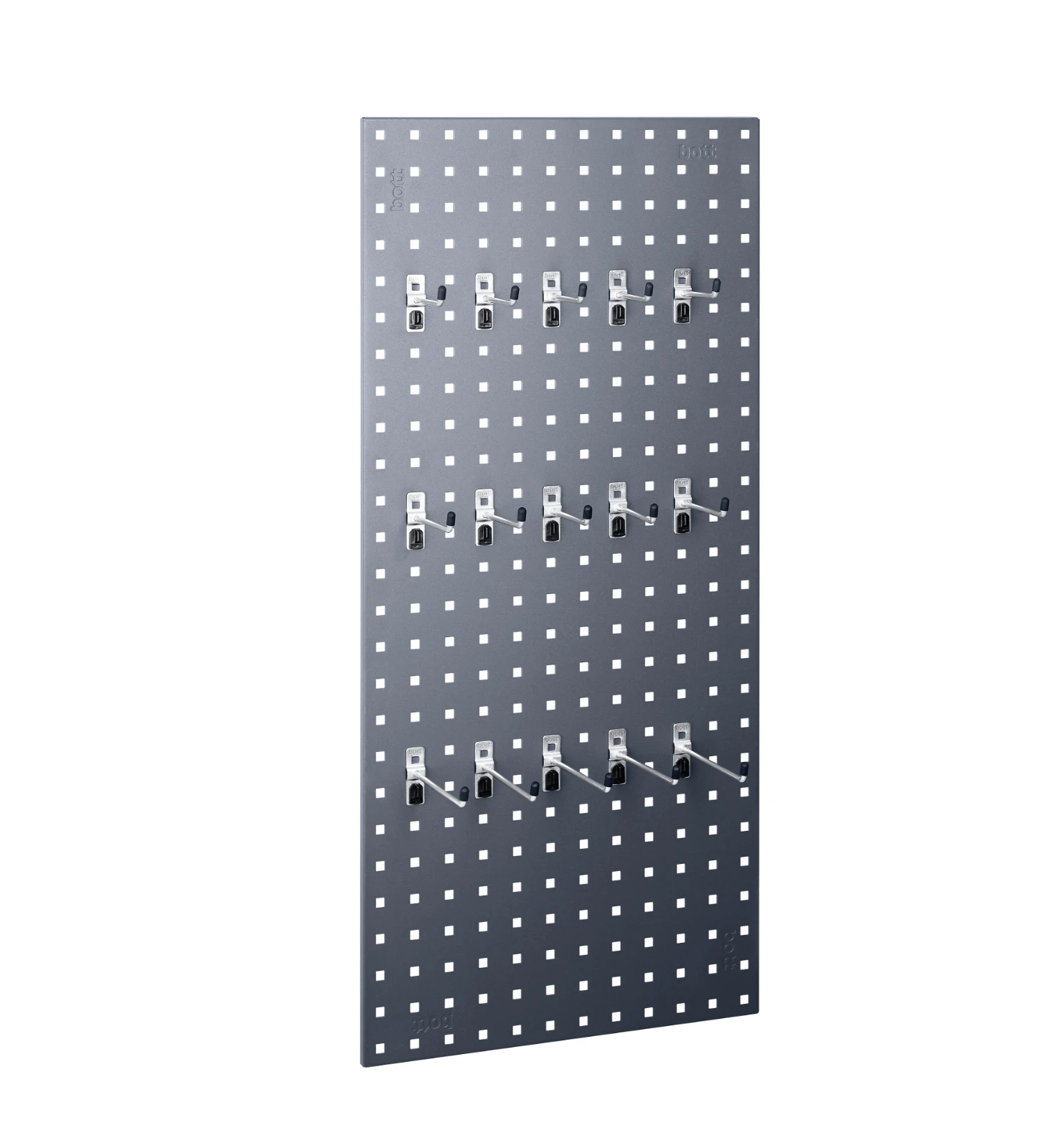 bott Perfo 1 Perfo plaat en hakenset RAL 3004 (15-delig)