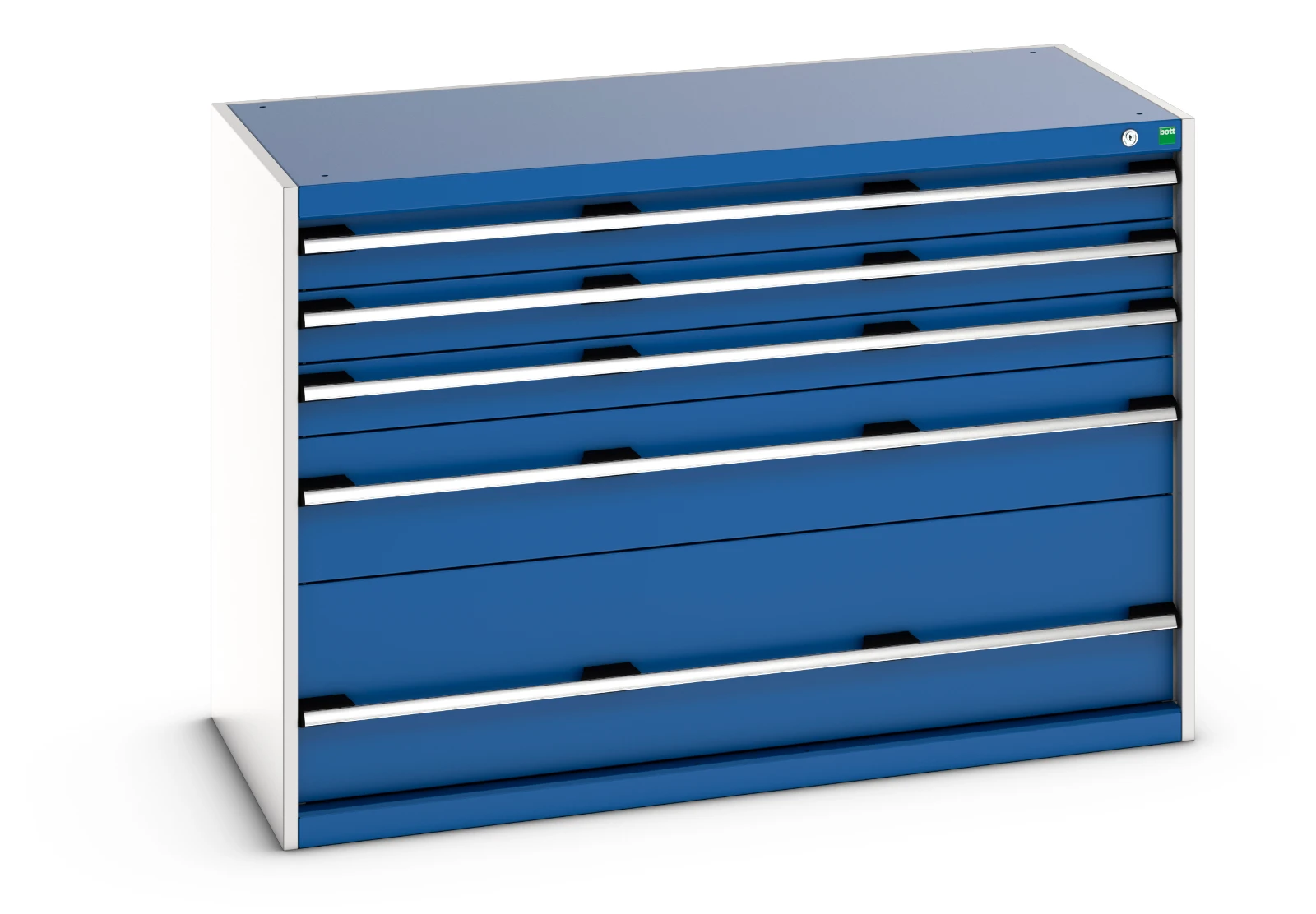 bott Cubio schuifladenkast 5 laden hoogte 900 mm RAL 5010