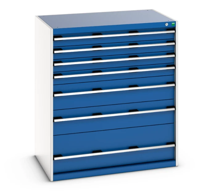 bott Cubio schuifladenkast 7 laden hoogte 1200 mm RAL 5010