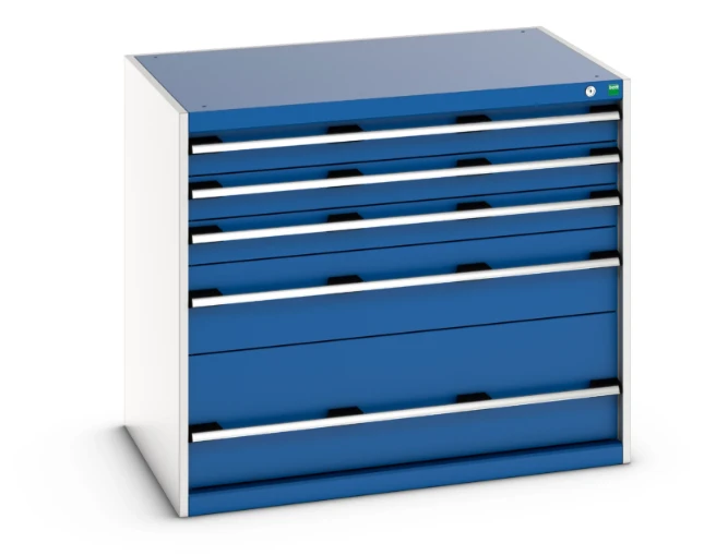 bott Cubio schuifladenkast 5 laden hoogte 900 mm RAL 5010