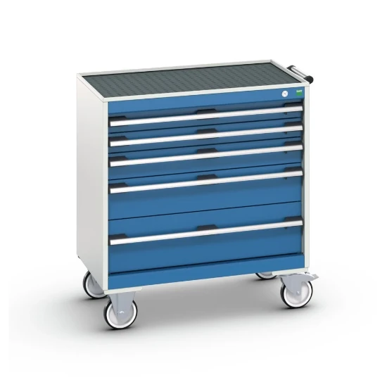 bott Cubio gereedschapswagen   5 laden breedte 1050 mm RAL 5010