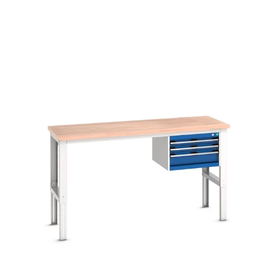 bott Cubio werkbank 3 laden Hoogte 740-1140 mm RAL 5010