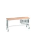 bott Cubio Verrijdbare Werktafel Hoogte 840-1140mm RAL 7035